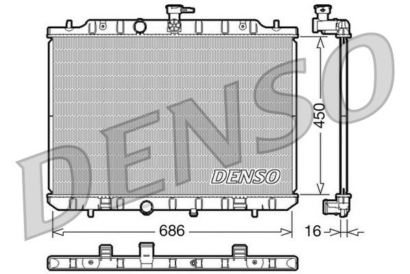 DRM46009 DENSO Радиатор, охлаждение двигателя