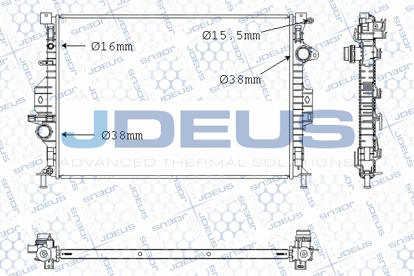 M0120710 JDEUS Радиатор, охлаждение двигателя