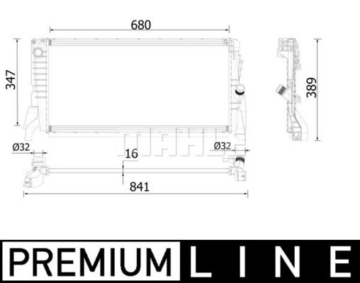 CR2317000P MAHLE Радиатор, охлаждение двигателя