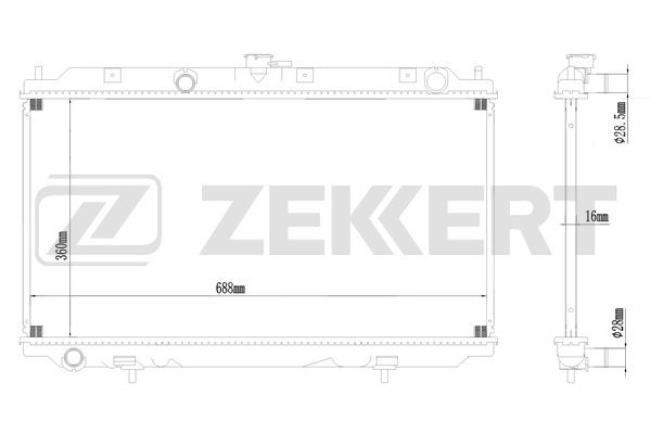 MK1117 ZEKKERT Радиатор, охлаждение двигателя