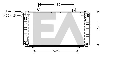 31R62003 EACLIMA Радиатор, охлаждение двигателя