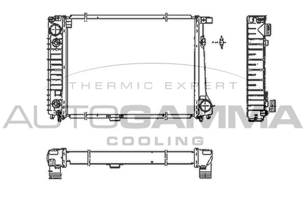 102043 AUTOGAMMA Радиатор, охлаждение двигателя