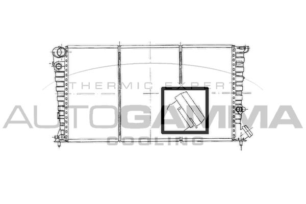 100160 AUTOGAMMA Радиатор, охлаждение двигателя