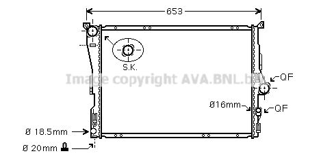 BW2343 AVA QUALITY COOLING Радиатор, охлаждение двигателя