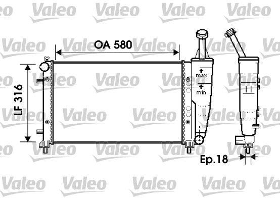 734363 VALEO Радиатор, охлаждение двигателя