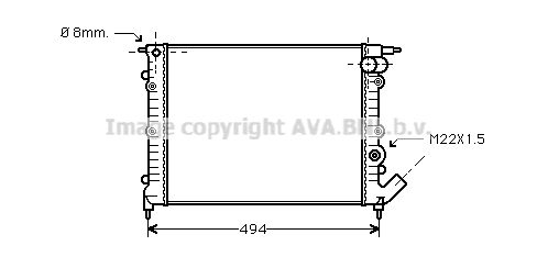 RT2132 AVA QUALITY COOLING Радиатор, охлаждение двигателя