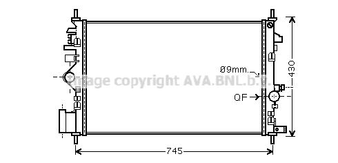 OL2468 AVA QUALITY COOLING Радиатор, охлаждение двигателя