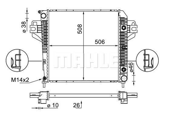 CR1575000S MAHLE Радиатор, охлаждение двигателя