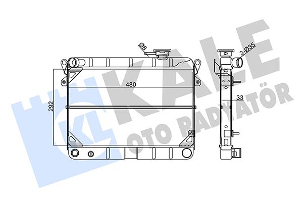 101000 KALE OTO RADYATÖR Радиатор, охлаждение двигателя