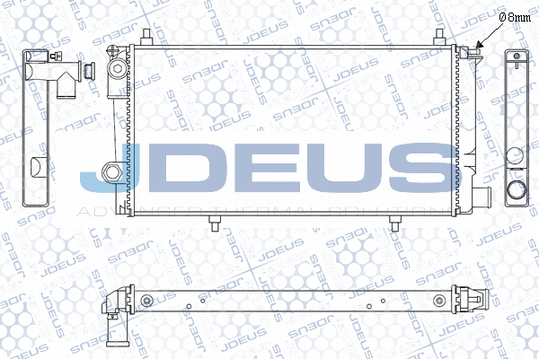 M0070021 JDEUS Радиатор, охлаждение двигателя