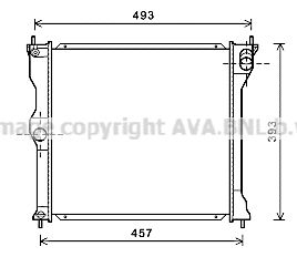 MT2243 AVA QUALITY COOLING Радиатор, охлаждение двигателя