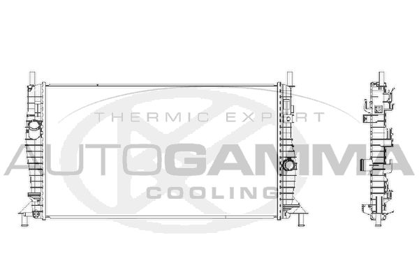107637 AUTOGAMMA Радиатор, охлаждение двигателя