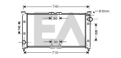 31R52052 EACLIMA Радиатор, охлаждение двигателя