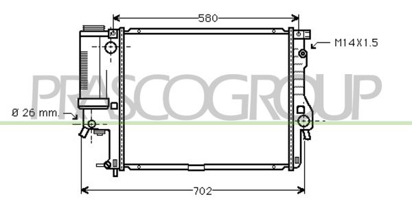 BM044R002 PRASCO Радиатор, охлаждение двигателя