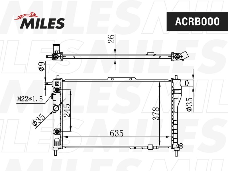 ACRB000 MILES Радиатор, охлаждение двигателя