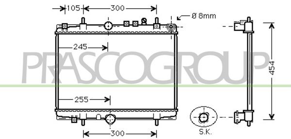 CI520R004 PRASCO Радиатор, охлаждение двигателя