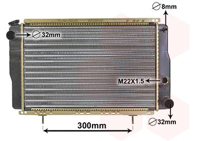 43002001 VAN WEZEL Радиатор, охлаждение двигателя