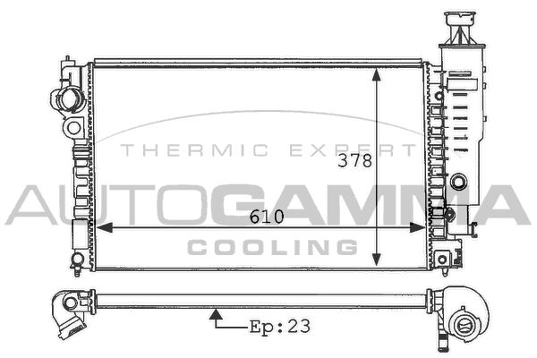 100771 AUTOGAMMA Радиатор, охлаждение двигателя