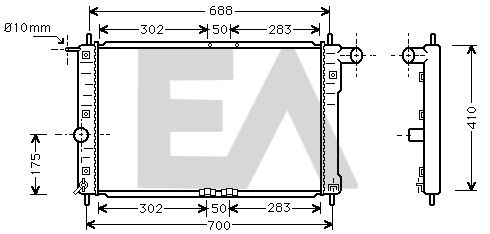 31R20040 EACLIMA Радиатор, охлаждение двигателя