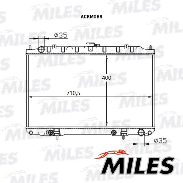 ACRM069 MILES Радиатор, охлаждение двигателя