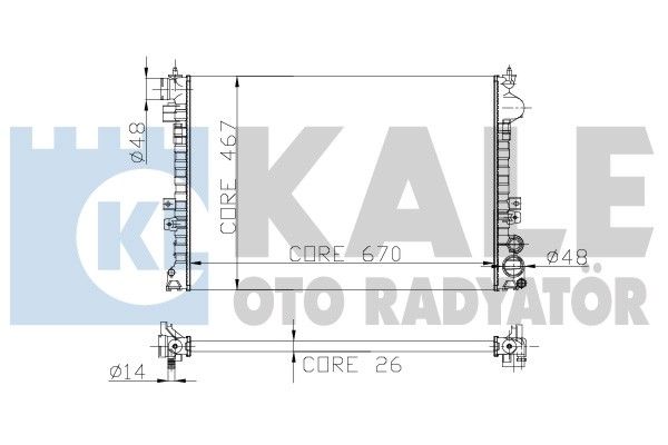 242600 KALE OTO RADYATÖR Радиатор, охлаждение двигателя