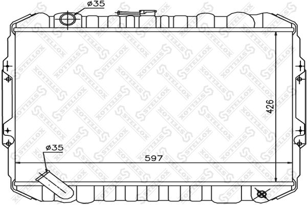 1025963SX STELLOX Радиатор, охлаждение двигателя