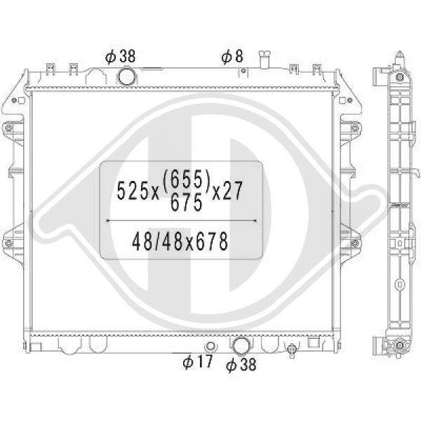 DCM3296 DIEDERICHS Радиатор, охлаждение двигателя