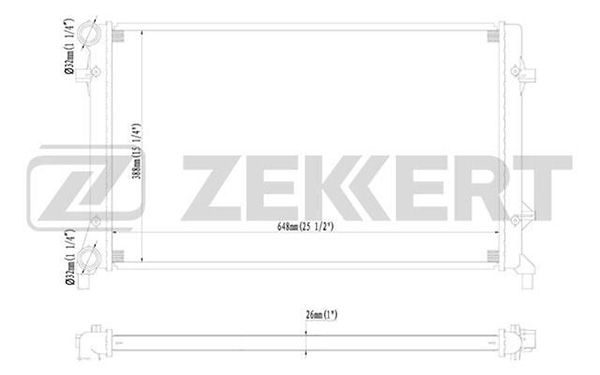 MK1093 ZEKKERT Радиатор, охлаждение двигателя