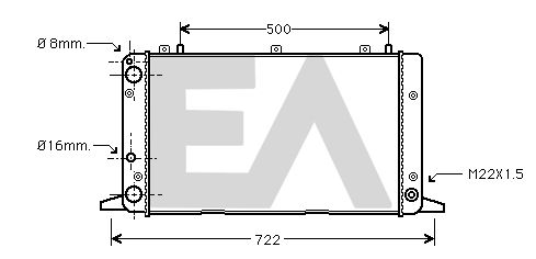 31R02072 EACLIMA Радиатор, охлаждение двигателя