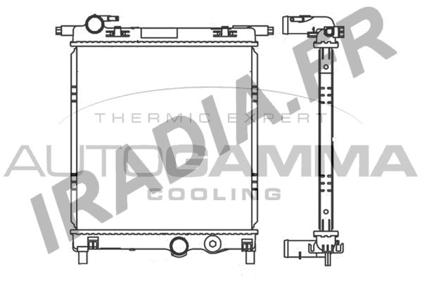 107107 AUTOGAMMA Радиатор, охлаждение двигателя