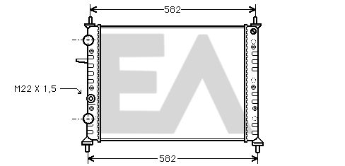 31R25031 EACLIMA Радиатор, охлаждение двигателя