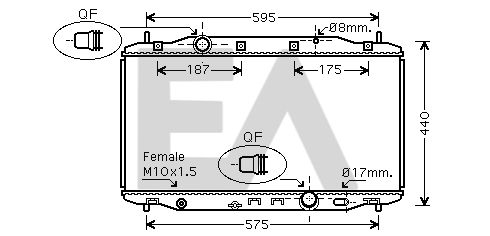 31R26063 EACLIMA Радиатор, охлаждение двигателя