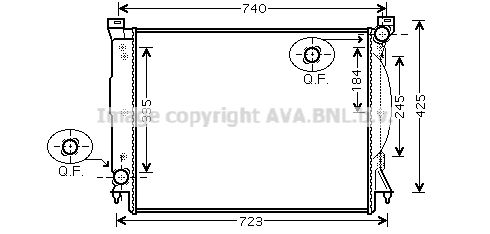 AIA2245 AVA QUALITY COOLING Радиатор, охлаждение двигателя