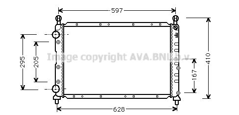 AL2068 AVA QUALITY COOLING Радиатор, охлаждение двигателя