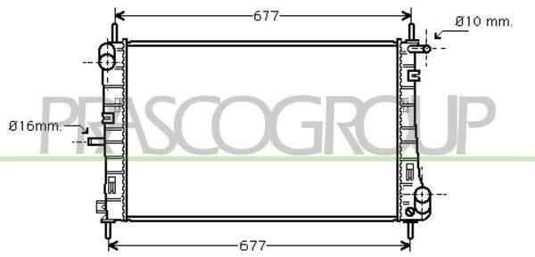 FD107R004 PRASCO Радиатор, охлаждение двигателя