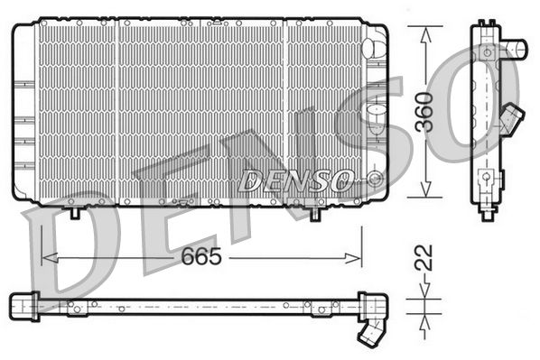 DRM23020 DENSO Радиатор, охлаждение двигателя