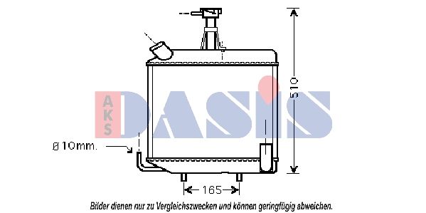 020000N AKS DASIS Радиатор, охлаждение двигателя