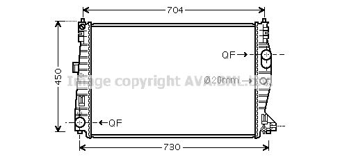 ALA2132 AVA QUALITY COOLING Радиатор, охлаждение двигателя