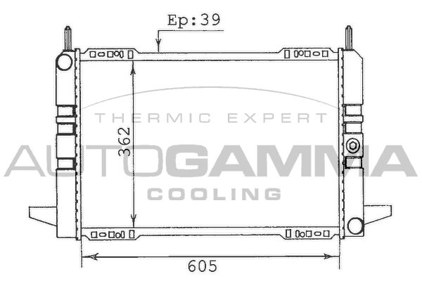 100375 AUTOGAMMA Радиатор, охлаждение двигателя
