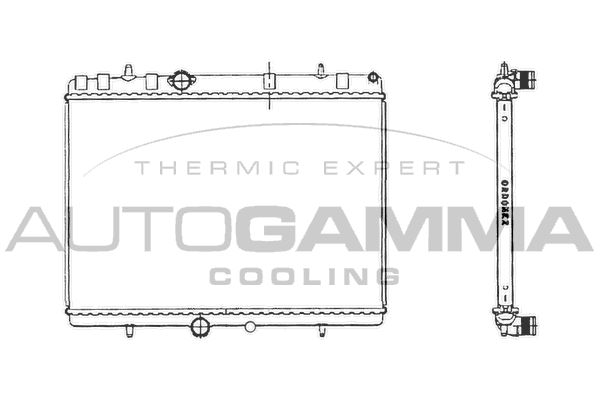 103639 AUTOGAMMA Радиатор, охлаждение двигателя