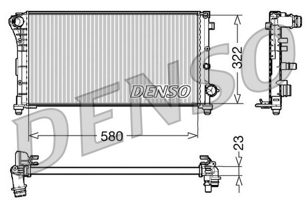 DRM09085 DENSO Радиатор, охлаждение двигателя