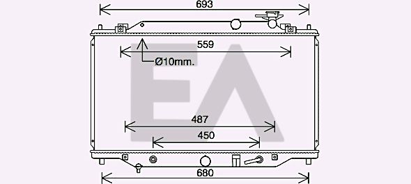 31R52128 EACLIMA Радиатор, охлаждение двигателя