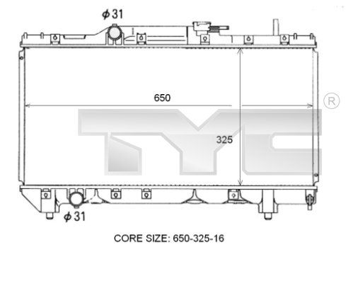 7360097 TYC Радиатор, охлаждение двигателя