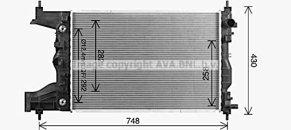 CT2086 AVA QUALITY COOLING Радиатор, охлаждение двигателя