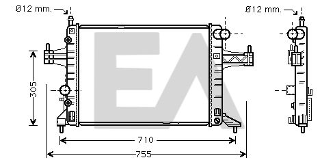 31R54192 EACLIMA Радиатор, охлаждение двигателя