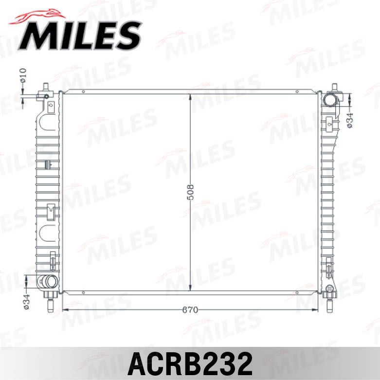 ACRB232 MILES Радиатор, охлаждение двигателя