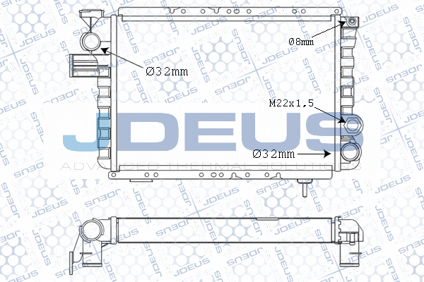 M023002A JDEUS Радиатор, охлаждение двигателя