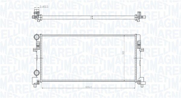 350213166200 MAGNETI MARELLI Радиатор, охлаждение двигателя