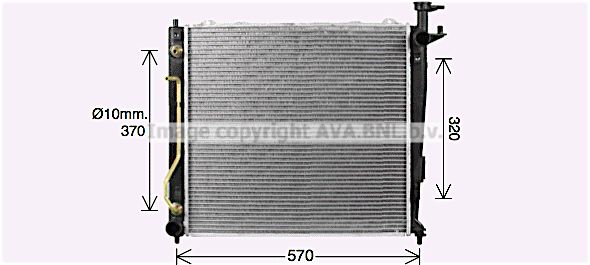 KA2304 AVA QUALITY COOLING Радиатор, охлаждение двигателя