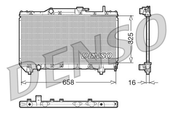 DRM50028 DENSO Радиатор, охлаждение двигателя